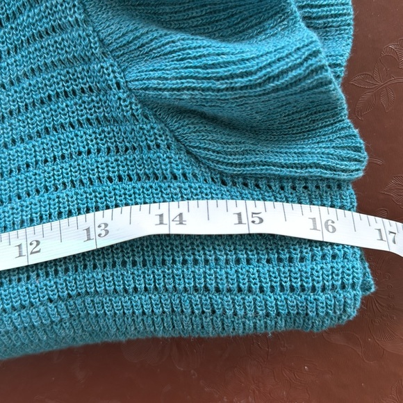 Blue Ribbed Sheath Dress - Picture 8 of 10